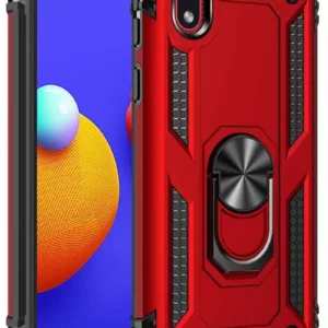 Newface Samsung Galaxy A01 Core Kılıf Sofya Yüzüklü Silikon Kapak - Kırmızı