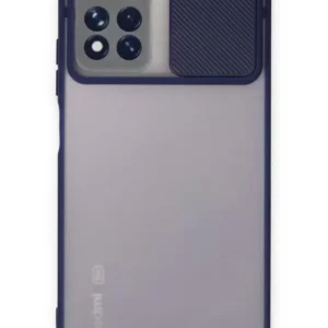 Newface Xiaomi Redmi Note 11t Kılıf Palm Buzlu Kamera Sürgülü Silikon - Lacivert