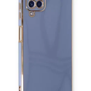 Newface Samsung Galaxy A22 Kılıf Volet Silikon - Mavi