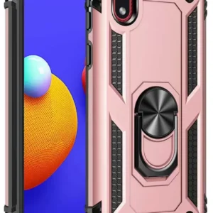 Newface Samsung Galaxy A01 Core Kılıf Sofya Yüzüklü Silikon Kapak - Rose