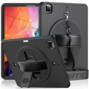 Newface İpad Pro 12.9 (2021) Kılıf Strap-c Otterbox Tablet Kapak - Siyah