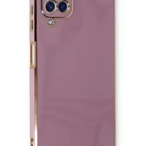 Newface Samsung Galaxy A22 Kılıf Volet Silikon - Mor