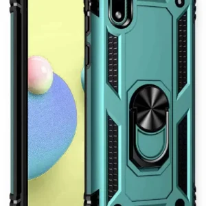 Newface Samsung Galaxy A01 Core Kılıf Sofya Yüzüklü Silikon Kapak - Yeşil