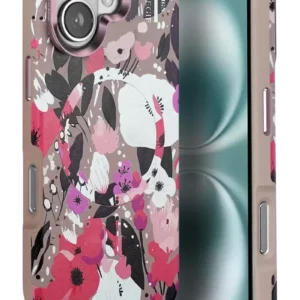 Onegif İphone 16 Flower Series Magsafe Kapak - Pembe