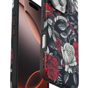 Onegif İphone 16 Pro Flower Series Magsafe Kapak - Siyah