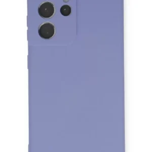 Newface Samsung Galaxy S21 Ultra Kılıf Nano İçi Kadife Silikon - Lila