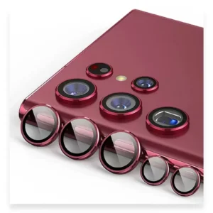 Newface Samsung Galaxy S23 Ultra Valdez Metal Kamera Lens - Kırmızı
