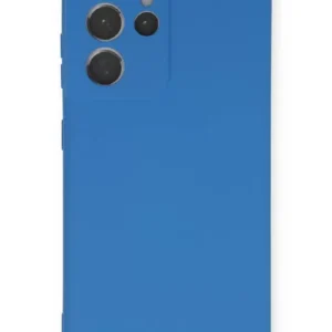 Newface Samsung Galaxy S21 Ultra Kılıf Nano İçi Kadife Silikon - Mavi