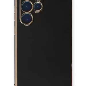 Newface Samsung Galaxy S22 Ultra Kılıf Volet Silikon - Siyah