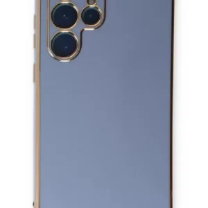 Newface Samsung Galaxy S22 Ultra Kılıf Volet Silikon - Mavi