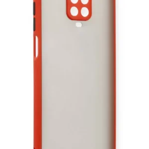 Newface Xiaomi Redmi Note 9 Pro Kılıf Montreal Silikon Kapak - Kırmızı