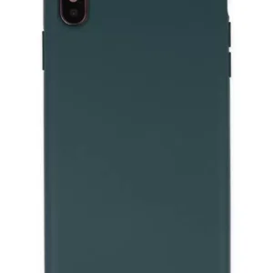 Newface İphone Xs Max Kılıf Nano İçi Kadife Silikon - Koyu Yeşil