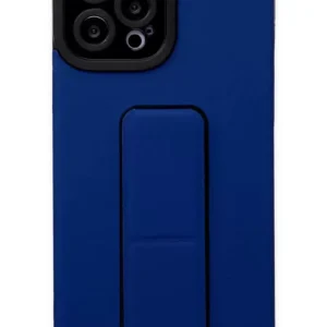 Newface İphone 12 Pro Max Kılıf Mega Standlı Silikon - Mavi