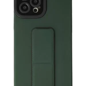 Newface İphone 12 Pro Max Kılıf Mega Standlı Silikon - Yeşil