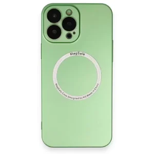 Newface İphone 13 Pro Kılıf Jack Magneticsafe Lens Silikon - Yeşil