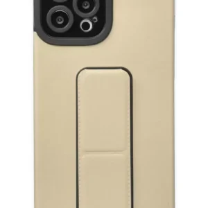 Newface İphone 12 Pro Max Kılıf Mega Standlı Silikon - Gold