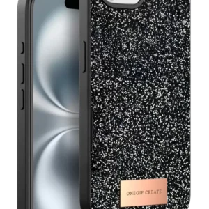 Onegif Apple İphone 16e Bright Simli Kapak - Siyah