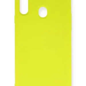 Newface Samsung Galaxy A20s Kılıf Nano İçi Kadife Silikon - Sarı