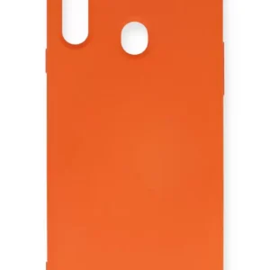 Newface Samsung Galaxy A20s Kılıf Nano İçi Kadife Silikon - Turuncu