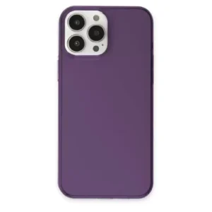 Newface İphone 13 Pro Max Kılıf Pc Sert Şeffaf Kapak - Mor