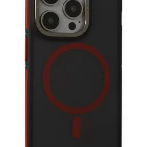 Joko İphone 15 Pro Max Rocky Magsafe Kapak - Siyah-kırmızı