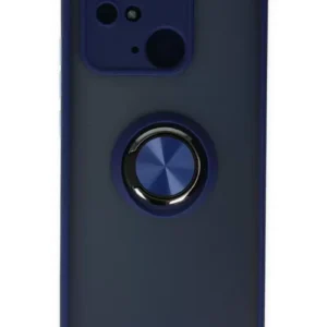 Newface Xiaomi Redmi 10c Kılıf Montreal Yüzüklü Silikon Kapak - Lacivert