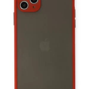 Newface İphone 11 Pro Max Kılıf Montreal Silikon Kapak - Kırmızı