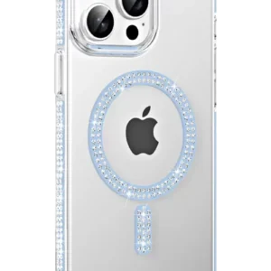 Joko Apple İphone 15 Pro Move Taşlı Magsafe Kapak - Mavi