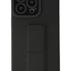 Newface İphone 13 Pro Max Kılıf Mega Standlı Silikon - Siyah
