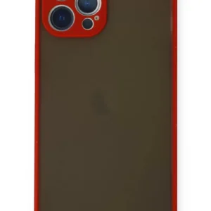 Newface İphone 12 Pro Max Kılıf Montreal Silikon Kapak - Kırmızı