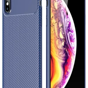 Newface İphone Xs Max Kılıf Auto Focus Karbon Kapak - Lacivert