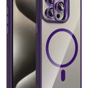 Joko Apple İphone 14 Pro Max Remim Lensli Magsafe Standlı Kapak - Derin Mor