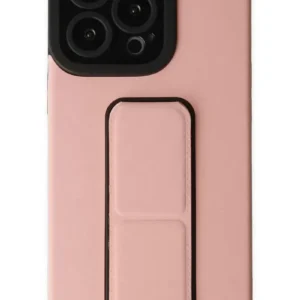 Newface İphone 13 Pro Max Kılıf Mega Standlı Silikon - Pudra