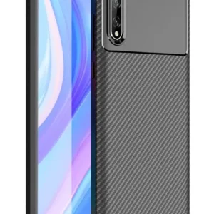 Newface Huawei P Smart S Kılıf Auto Focus Karbon Kapak - Siyah