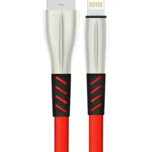 Konfulon S89 Metal Uçlu Lightning Kablo İphone Uyumlu 1m 2.4a - Kırmızı