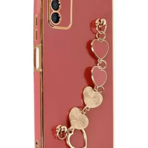 Newface Samsung Galaxy A03s Kılıf Esila Silikon - Kırmızı