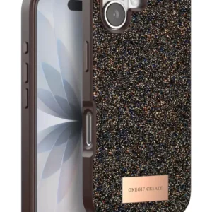 Onegif Apple İphone 17 Bright Simli Kapak - Gold