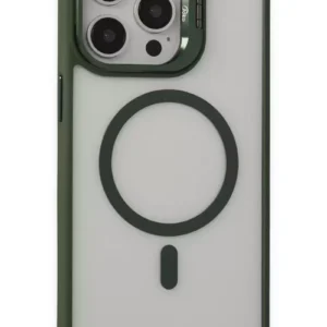 Joko İphone 15 Pro Kılıf Roblox Lens Magsafe Standlı Kapak - Koyu Yeşil