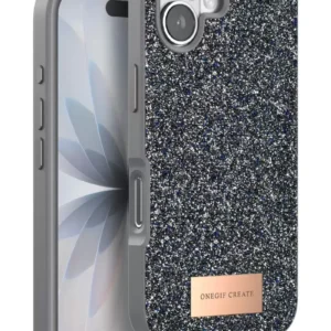 Onegif Apple İphone 17 Bright Simli Kapak - Gümüş