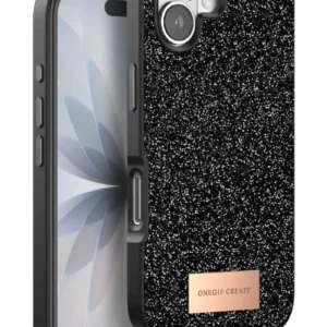 Onegif Apple İphone 17 Bright Simli Kapak - Siyah