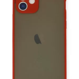 Newface İphone 12 Mini Kılıf Montreal Silikon Kapak - Kırmızı