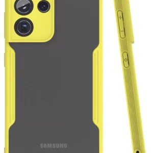 Newface Samsung Galaxy S21 Ultra Kılıf Platin Silikon - Sarı