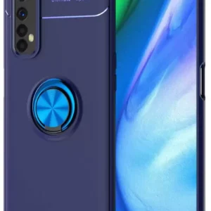 Newface Realme 7 Kılıf Range Yüzüklü Silikon - Mavi