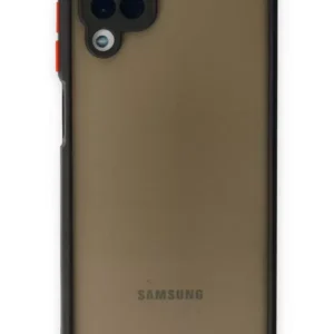 Newface Samsung Galaxy A12 Kılıf Montreal Silikon Kapak - Siyah