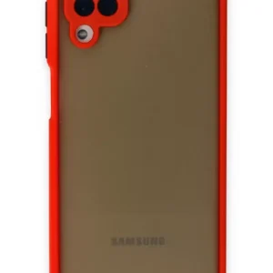 Newface Samsung Galaxy A12 Kılıf Montreal Silikon Kapak - Kırmızı