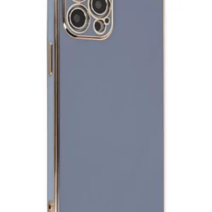 Newface İphone 12 Pro Max Kılıf Volet Silikon - Mavi