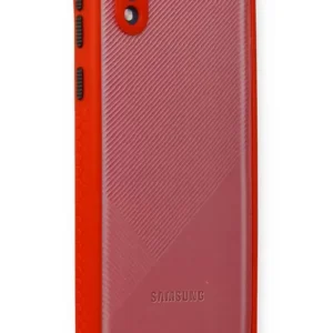 Newface Samsung Galaxy A01 Core Kılıf Miami Şeffaf Silikon - Kırmızı