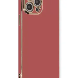 Newface İphone 12 Pro Max Kılıf Volet Silikon - Kırmızı