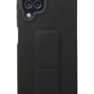 Newface Samsung Galaxy A22 Kılıf Mega Standlı Silikon - Siyah