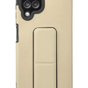 Newface Samsung Galaxy A22 Kılıf Mega Standlı Silikon - Gold